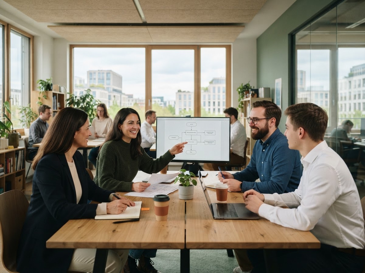 Rendasil Team bei der Arbeit an Datenmodellen